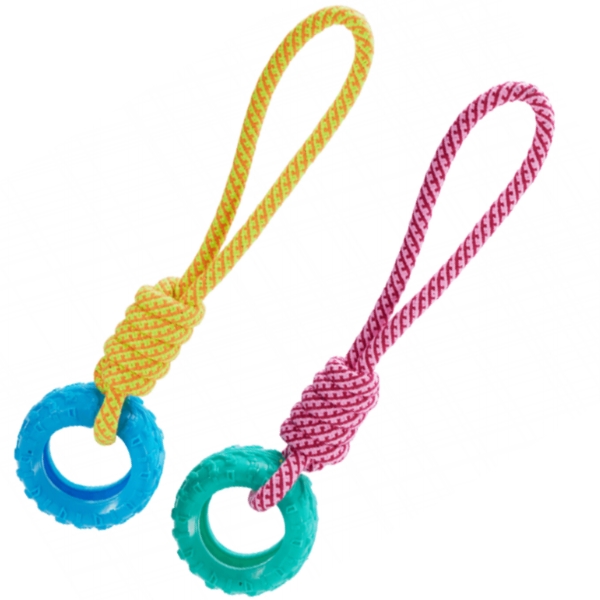VORORDER-2027-19924 Hundespielzeug TPR mit Seil 2s