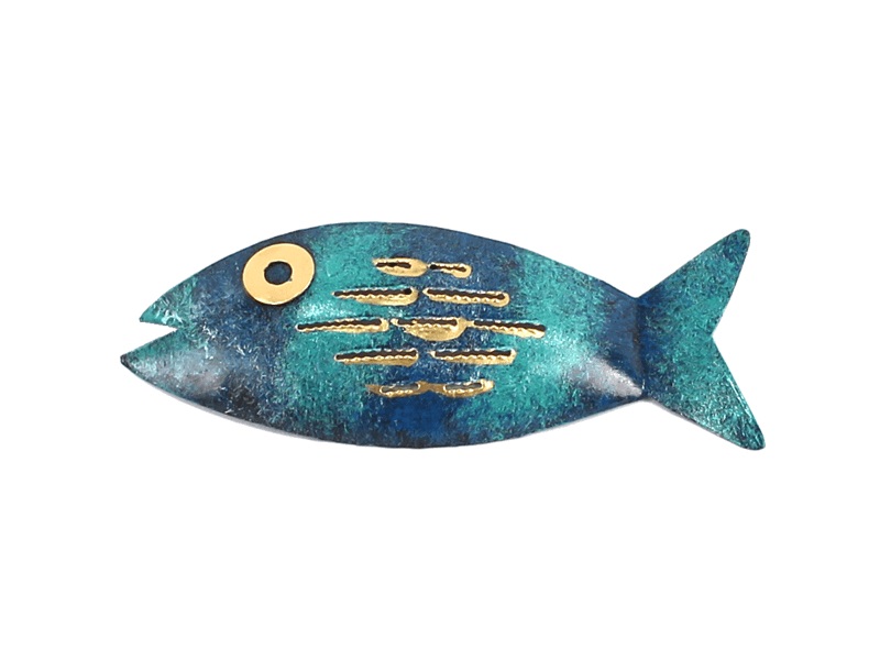 20121 Metall Fisch 15cm mit Haken