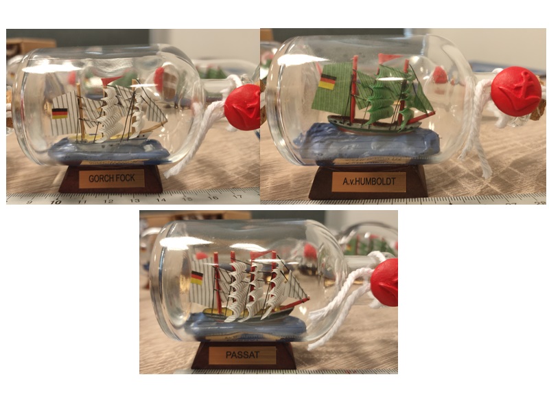 VORORDER-2026-21025 Buddelschiffe 9cm - 3 sort.