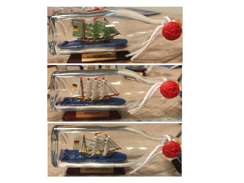 VORORDER-2026-21026 Buddelschiffe 12cm - 3 sort.