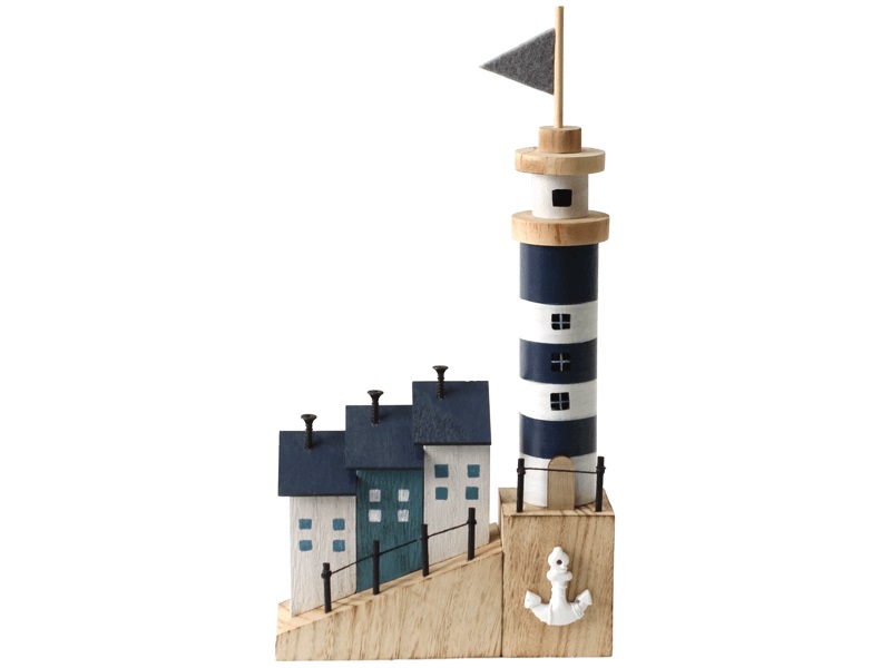 VORORDER-2026-23833 Leuchtturm+Häuser 28,5cm