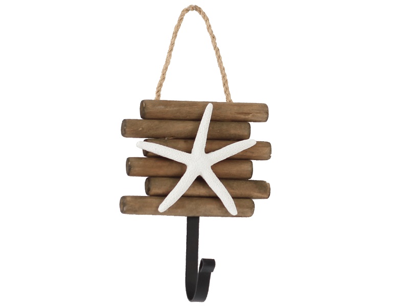 VORORDER-2026-24730 Haken Treibholz+Seestern 12cm