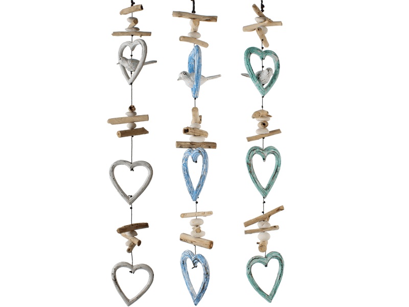 VORORDER-2026-25567 Treibholzkette Herz+Vogel 60cm