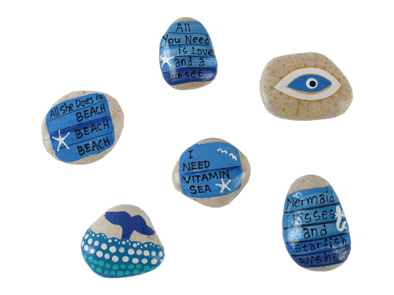 VORORDER-2026-30101 Bemalte Steine mit Magnet