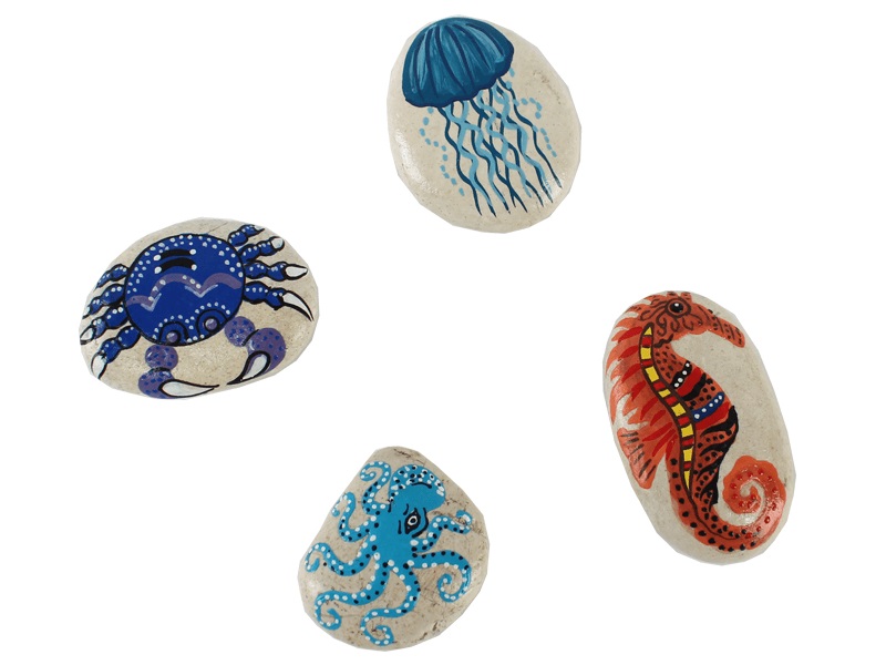 VORORDER-2026-30103 Bemalte Steine mit Magnet