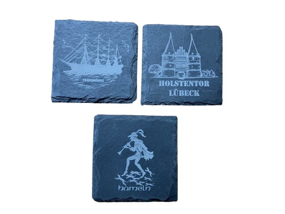 Schiefer Kachel 10x10cm - Mit meinem Motiv