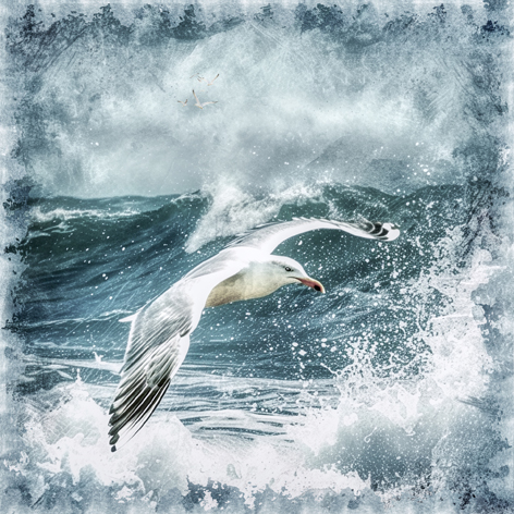 VORORDER-2026-42860 Servietten Seagulls in Stormy