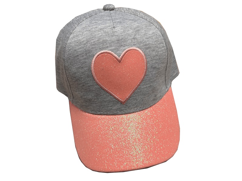VORORDER-2026-64444 Kinder Basecap Herz Glitter