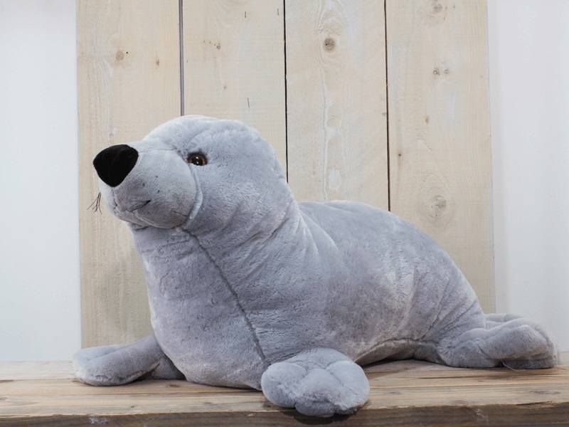 77424 Plüsch Seehund Soft Grau 90cm