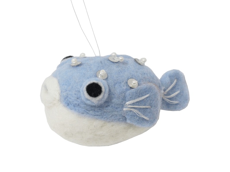 VORORDER-2026-77612 Filz Hänger Kugelfisch 10cm VORORDER-2026-77612 Filz Hänger Kugelfisch 10cm